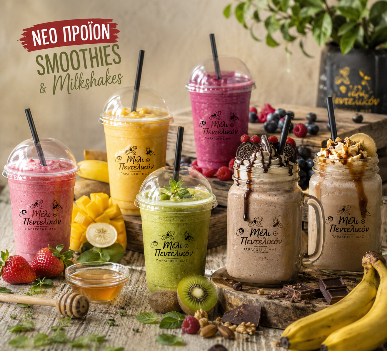 Φρέσκα smoothies και milkshakes